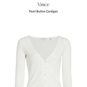 NWT! Vince Pearl Button Cardigan